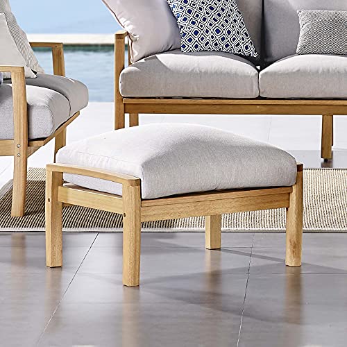 Modway EEI-3701-NAT-LGR Orlean Ottoman, Natural Light Gray