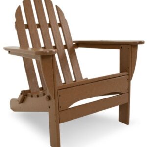 POLYWOOD AD5030TE Classic Folding Adirondack Chair, Height: 35.00" - Width: 29" - Depth: 35.00", Teak