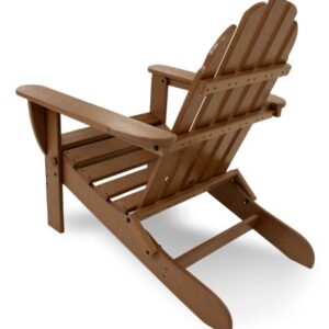 POLYWOOD AD5030TE Classic Folding Adirondack Chair, Height: 35.00" - Width: 29" - Depth: 35.00", Teak