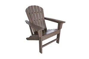 ezyard hdpe plastic/resin classic outdoor adirondack chair for patio deck garden,backyard & lawn furniture,brown (brown)