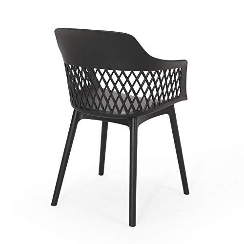 Christopher Knight Home Madeline Outdoor Dining Chair (Set of 2), Black