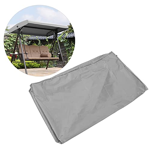 Milltrip Swing Canopy Cover Replacement, Patio Canopy Swing Cover Waterproof Swing Chair Awning Outdoor Swing Cover for Garden Courtyard(Grey)