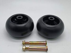 2 pcs deck wheels + shoulder bolts, lock nuts for 133957 174873 532133957 532174873 replace 734-03058, 753-04856. 92683, 92265. m84690