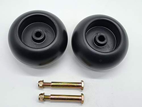 2 pcs Deck Wheels + Shoulder Bolts, Lock Nuts For 133957 174873 532133957 532174873 Replace 734-03058, 753-04856. 92683, 92265. M84690