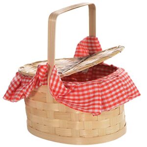 amscan gingham picnic basket – 4 1/2″ x 9″, 1 pc