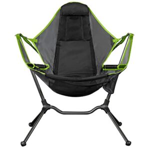 dongxing portable outdoor folding rocking chair,camp chair,recliner luxury camp chair,relaxing swing (green)