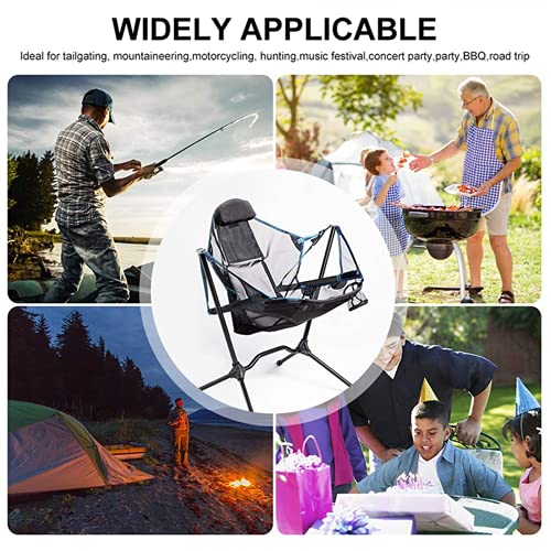 Dongxing Portable Outdoor Folding Rocking Chair,Camp Chair,Recliner Luxury Camp Chair,Relaxing Swing (Green)