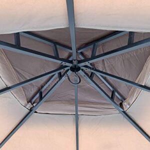 APEX GARDEN Replacement Canopy Top for 8' x 8' Gazebo #L-GZ375PST, L-GZ375PST-3