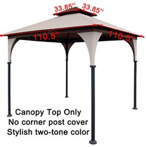 APEX GARDEN Replacement Canopy Top for 8' x 8' Gazebo #L-GZ375PST, L-GZ375PST-3