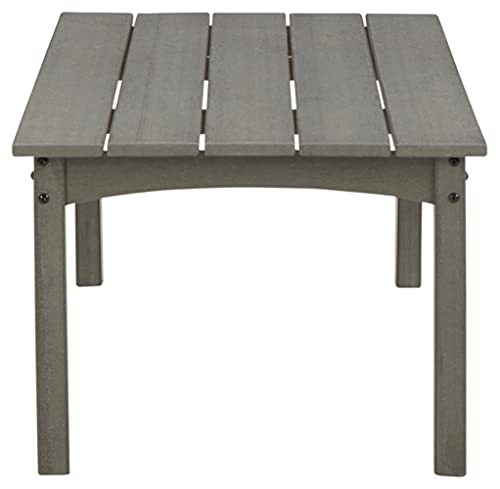 Signature Design by Ashley Visola Outdoor HDPE Patio Cocktail Table, Gray