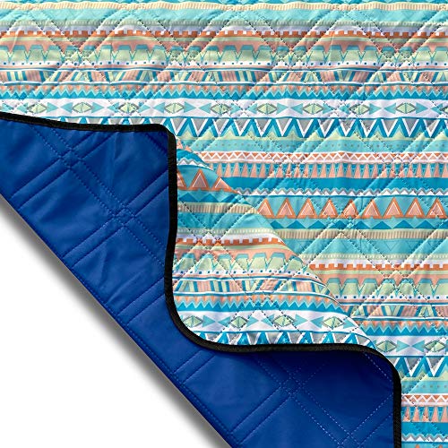 KuoSEN Picnic Blanket Beach Blanket Sandproof Waterproof 79''x79'' 3 Layers, Sandproof Beach Blanket, Picnic Blanket Waterproof Large Picnic Blanket Oversized Without Spikes (Bohemia)