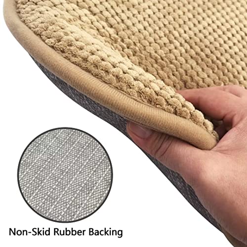 PAGGED Khaki Foam Seat Cushions Kitchen Chairs Pads for Dining Chairs 6 Pack Non Slip Patio Seat Cushions Washable U Shaped Soft Thick Large Metal Wooden Chair Cushions,17" x 15"