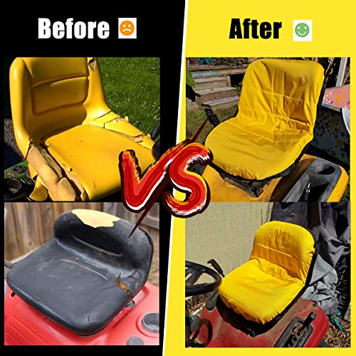 Riding Lawn Mower Seat Cover Compatible with John Deere LP92324 (Medium) ,Fits Tractor & Gator Seats 12.5-14" High