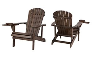 wunlimited sw2101dbset2 set adirondack chairs, dark brown