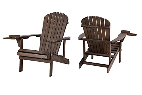 WUnlimited SW2101DBSET2 Set Adirondack Chairs, Dark Brown