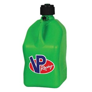 VP Racing Fuels Motorsport 5 Gallon Square Plastic Utility Jug Green & 14 Inch Hose