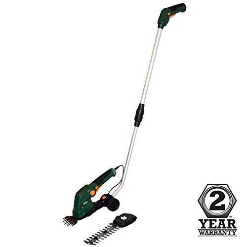 Scotts Outdoor Power Tools LSS10272PS 7.5-Volt Lithium-Ion Cordless Grass Shear/Shrub Trimmer with Wheeled Extension Handle, Green