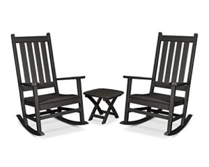trex outdoor furniture™ cape cod rocking chair set, charcoal black