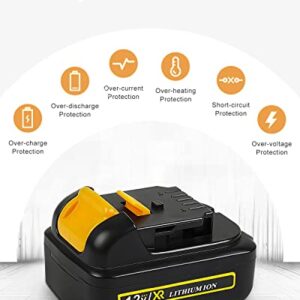 COMRGIKE 3.0Ah 12V 2Pack Battery Replacement for Dewalt 12V Battery DCB123 DCB127 DCB122 DCB124 DCB121 Compatible with Dewalt 12V Tools, for Xtreme/ DCL045B/ DCF903B etc. Series