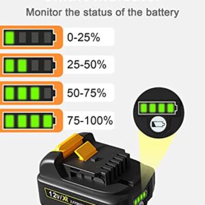 COMRGIKE 3.0Ah 12V 2Pack Battery Replacement for Dewalt 12V Battery DCB123 DCB127 DCB122 DCB124 DCB121 Compatible with Dewalt 12V Tools, for Xtreme/ DCL045B/ DCF903B etc. Series