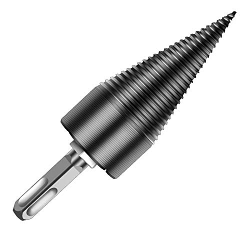 Firewood Log Splitter Drill Bit, Wood Splitter Drill Bits, Heavy Duty Drill Screw Cone Driver for Hand Drill Stick (Square Shank)