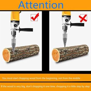 Firewood Log Splitter Drill Bit, Wood Splitter Drill Bits, Heavy Duty Drill Screw Cone Driver for Hand Drill Stick (Square Shank)
