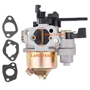 212cc Carburetor Replacement for Harbor Freight Predator 212cc R210 6.5HP 7HP OHV Horizontal Engine Replace Models 60363 68121 69727 68120 69730 carb (with Spark Plug and insulator)