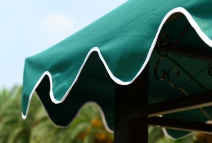 DockMoor 118"x118" Gazebo Canopy Top Replacement 10x10 Canopy Cover 2 Tier (Green-Wave Edge)