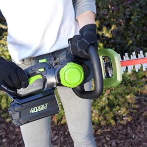 Greenworks 40V 24" Cordless Hedge Trimmer, 3.0Ah Battery and Charger Included