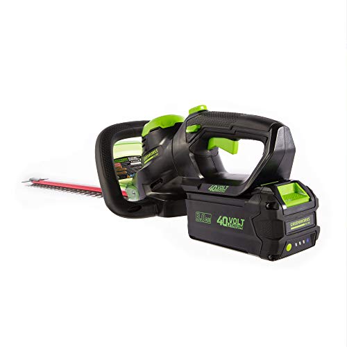 Greenworks 40V 24" Cordless Hedge Trimmer, 3.0Ah Battery and Charger Included