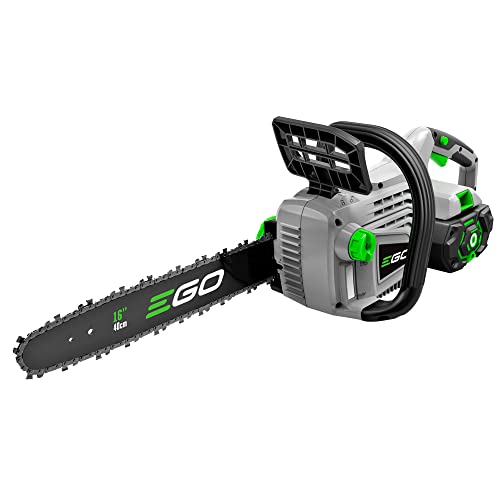 EGO Power+ CS1604 16-Inch 56-Volt Lithium-ion Cordless Chainsaw - 5.0Ah Battery and Charger Included , Black