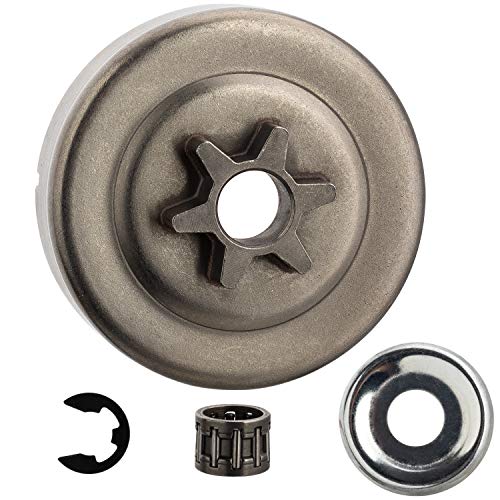 ANCIRS 3/8 6T Clutch Drum Sprocket Washer E-Clip Kit for STIHL Chainsaw MS170 MS180 MS210 MS230 MS250 017 018 021 023 025 1123 640 2003