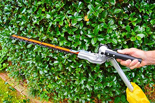 SUNSEEKER 26cc Weed Eater/Wacker Gas Powered, 4 in 1 String Trimmer, Wheeled Edger, Hedge Trimmer and Brush Cutter Blade, Multi Yard Care Tools, Rubber Handle & Shoulder Strap Included