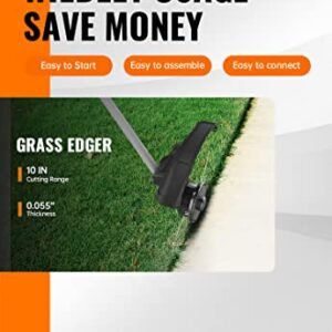 SUNSEEKER 26cc Weed Eater/Wacker Gas Powered, 4 in 1 String Trimmer, Wheeled Edger, Hedge Trimmer and Brush Cutter Blade, Multi Yard Care Tools, Rubber Handle & Shoulder Strap Included