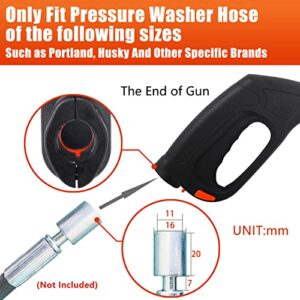 Tool Daily Pressure Washer Gun with Replacement Wand, Turbo Nozzle & 5 Spray Nozzle Tips, Compatible with Some Portland Husky Black Decker Ford Pulsar ShopForce Taskforce Powerwasher Power Washer