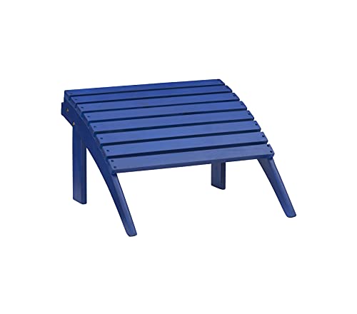 Linon Jayde Blue Adirondack Outdoor Ottoman