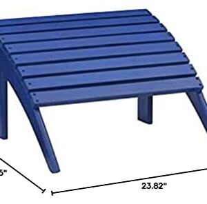 Linon Jayde Blue Adirondack Outdoor Ottoman