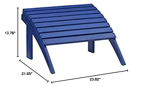 Linon Jayde Blue Adirondack Outdoor Ottoman