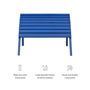 Linon Jayde Blue Adirondack Outdoor Ottoman