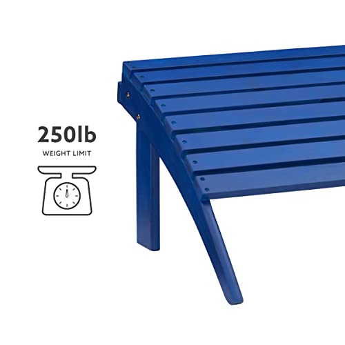 Linon Jayde Blue Adirondack Outdoor Ottoman