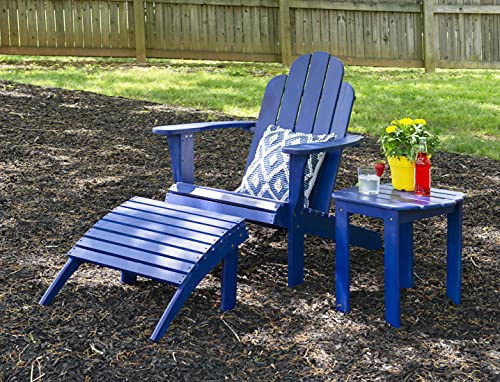 Linon Jayde Blue Adirondack Outdoor Ottoman