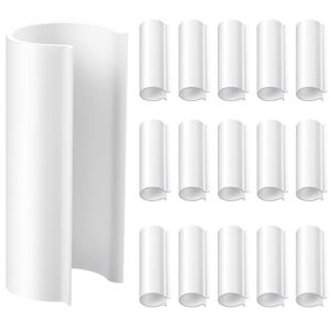 16 pieces white clamp for pvc pipe greenhouses, row covers, shelters, bird protection, 2.4 inches long (for 1 inch pvc pipe)