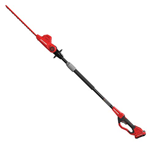 CRAFTSMAN V20 Cordless Pole Hedge Trimmer, 18-Inch, Extended Reach, Battery and Charger Included (CMCPHT818D1)