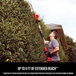 CRAFTSMAN V20 Cordless Pole Hedge Trimmer, 18-Inch, Extended Reach, Battery and Charger Included (CMCPHT818D1)