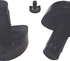 16 New 3/4" Coved Stem Bumper Glide Patio Outdoor Chair 1/4" Hole Black 728