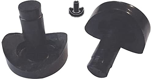 16 New 3/4" Coved Stem Bumper Glide Patio Outdoor Chair 1/4" Hole Black 728