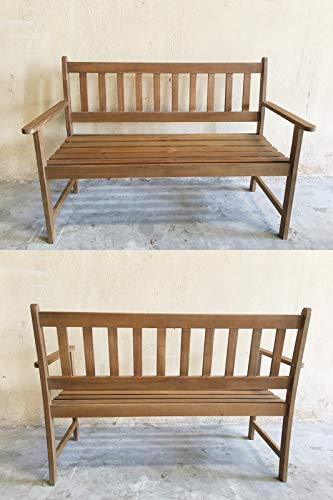 Outdoor Patio Bench Wood Garden Bench Park Bench Acacia Wood for Pool Beach Backyard Balcony Porch Deck Garden Wooden Furniture, Natural Oiled, Best Outdoor Wood Bench - 48"W x 22"D x 33"H