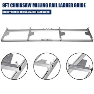 Topdeep Chainsaw Mill Aluminum Planking Milling Bar Size 14 to 36 Inches Wood Lumber Cutting Saw Mill with 9FT Portable Chainsaw Milling Rail Ladder Guide Tool…