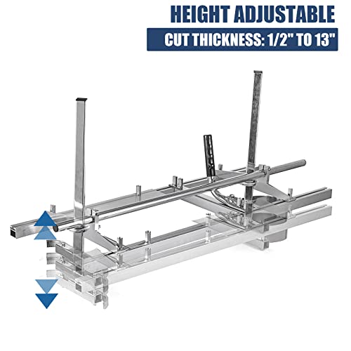 Topdeep Chainsaw Mill Aluminum Planking Milling Bar Size 14 to 36 Inches Wood Lumber Cutting Saw Mill with 9FT Portable Chainsaw Milling Rail Ladder Guide Tool…