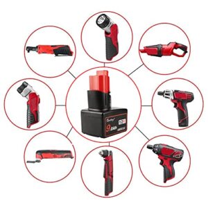 waitley 2 Pack 12V 9Ah Replacement Battery Compatible with Milwaukee M12 9.0Ah Power Tools